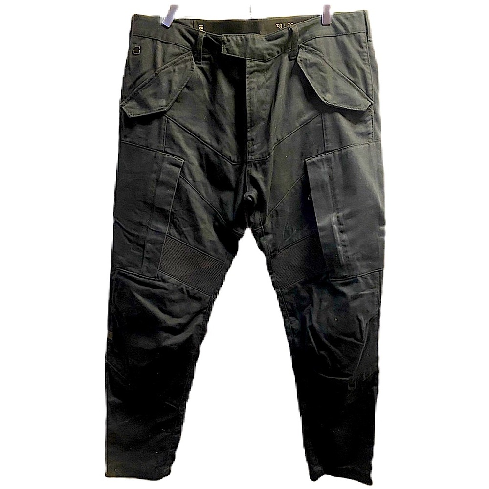G-Star black multi pocket cargo pants size 38